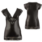 Cottelli Kleid Curvy Wetlook schwarz 