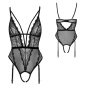 Cottelli Spitzenbody schwarz ouvert 