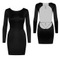 Maison Close French Kiss - Kleid Langarm tiefschwarz 