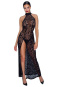 Noir Handmade Zebra Kleid transparent lang 