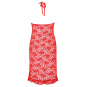 Anais Apparel rotes langes Kleid aus Spitze mit Neckholder 