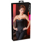 Cottelli Brokat Corsage schwarz mit Strapsen S