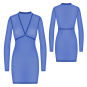 Maison Close Corps à Corps blaues Tüll Minikleid 