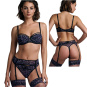 Marlies Dekkers Peekaboo Balconette BH schwarz purple leopard 