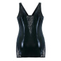 Andalea Chemise Minikleid glänzend schwarz 