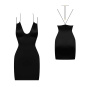 Maison Close French Kiss - Kleid Spaghettiträger schwarz 