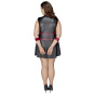 Cottelli Bondage Mini Kleid schwarz-rot 